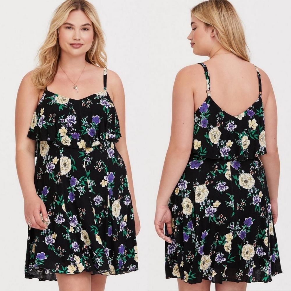 Torrid Floral Skater Swing Dress